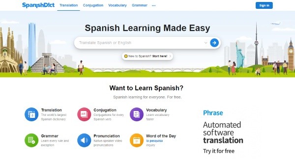 دیکشنری اسپانیایی آنلاین SpanishDict