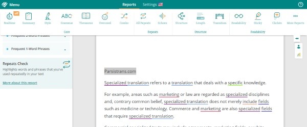 ویرایشگر نرم افزار ProWritingAid