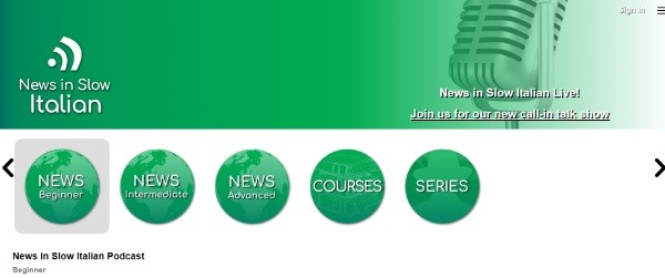 پادکست ایتالیایی News in Slow Italian