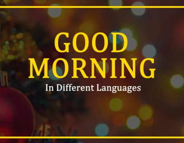 صبح بخیر به زبان های مختلف