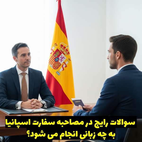 سوالات مصاحبه سفارت اسپانیا جهت اخذ ویزا به فارسی