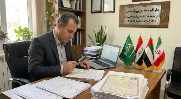 دارالترجمه رسمی عربی پارسیس برای ترجمه مدارک با مهر دادگستری